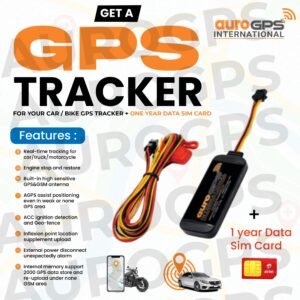 CAR / BIKE GPS TRACKER WITH ONE YEAR DATA SIM CARD